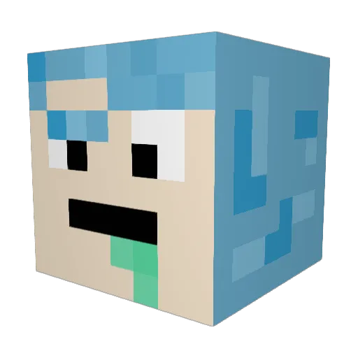 Sandtroope Minecraft avatar head, 3D render
