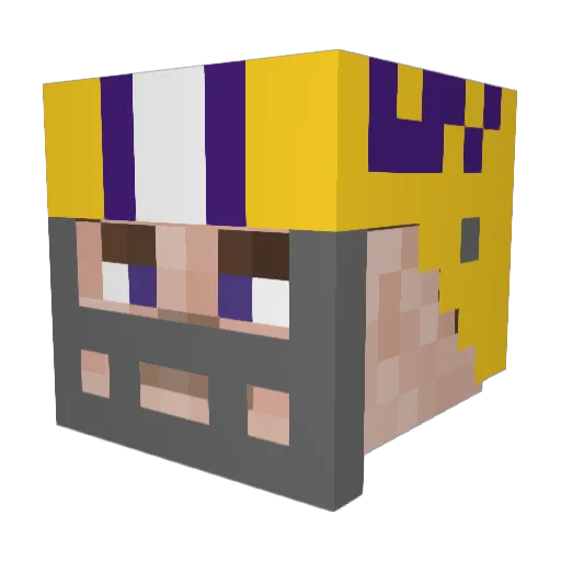 Sanduuich Minecraft avatar head, 3D render
