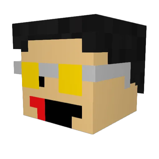 SandwichCZ Minecraft avatar head, 3D render
