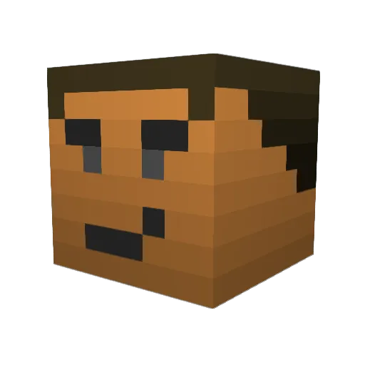 Sandworm73 Minecraft avatar head, 3D render
