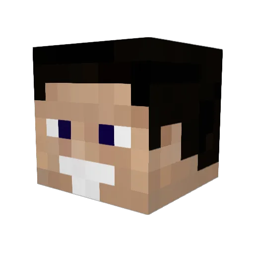 Sandx Minecraft avatar head, 3D render