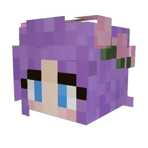 Sandxu Minecraft avatar head, 3D render