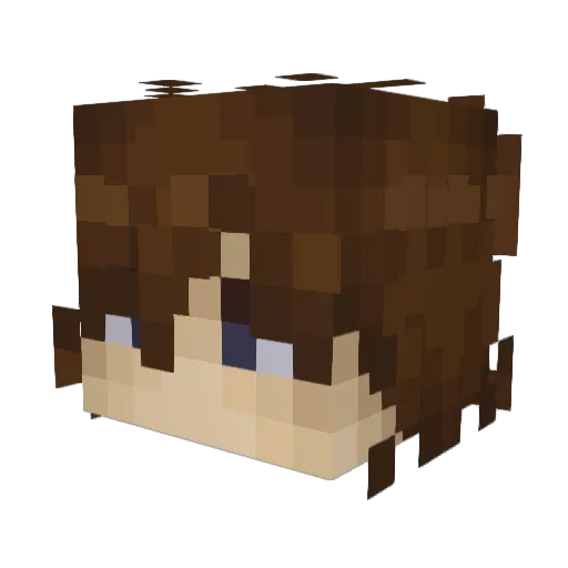 SandyAxe Minecraft avatar head, 3D render