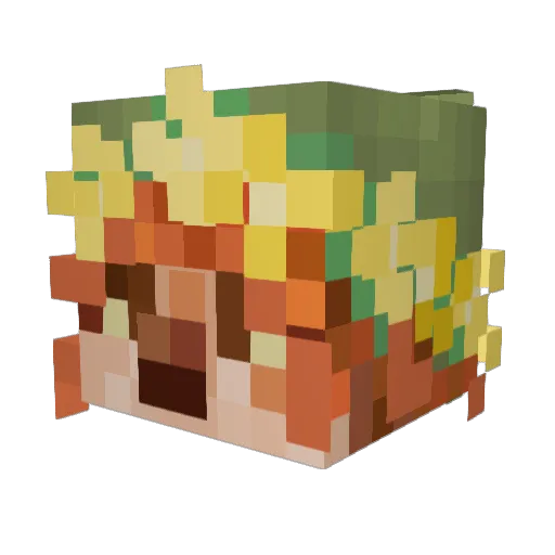 Sandyalexgg Minecraft avatar head, 3D render
