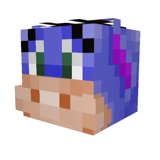 Sandypest Minecraft avatar head, 3D render