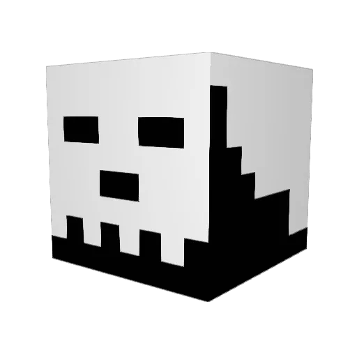 SaneSkull Minecraft avatar head, 3D render