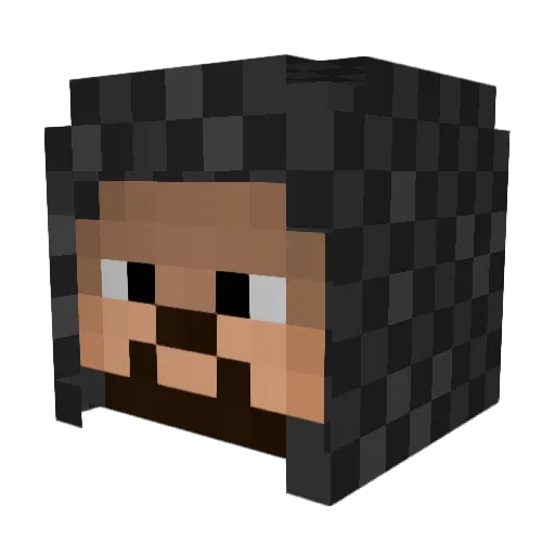 Saneras Minecraft avatar head, 3D render
