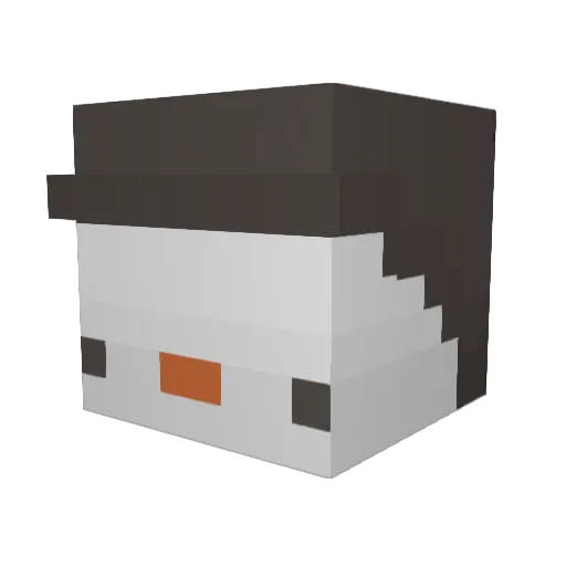 Sang_Woo Minecraft avatar head, 3D render