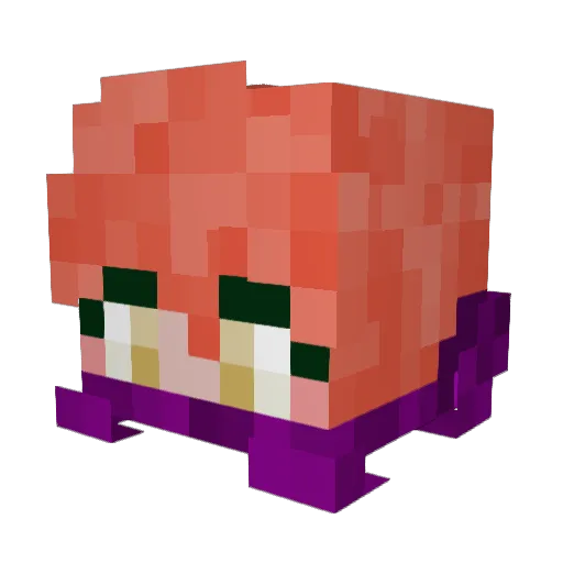 SanghaTiger Minecraft avatar head, 3D render
