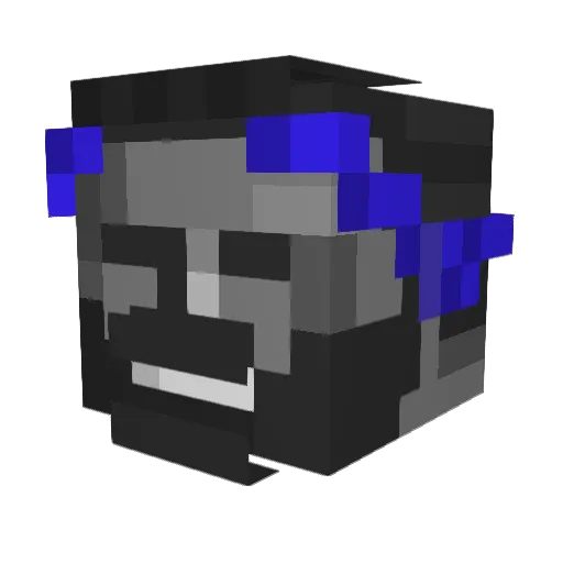 Sangjunjeong Minecraft avatar head, 3D render