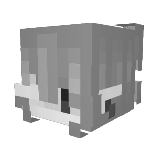 Sangrenta Minecraft avatar head, 3D render