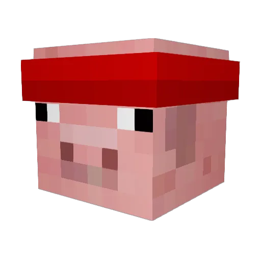 Sanguat Minecraft avatar head, 3D render