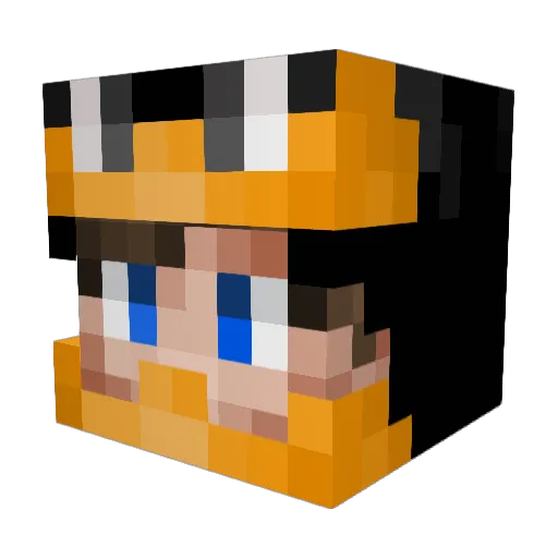 SangueMisto_ Minecraft avatar head, 3D render
