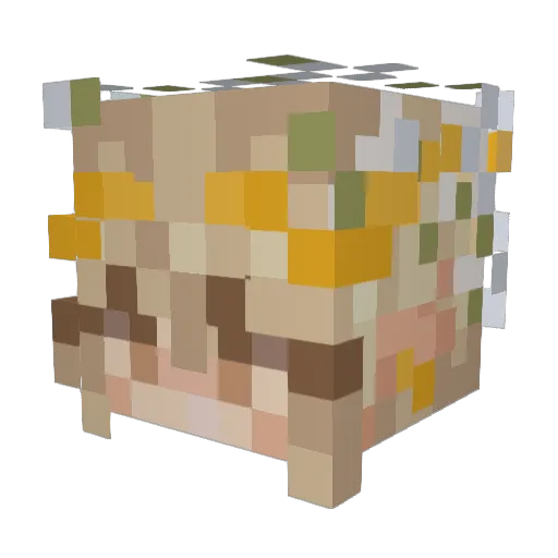 SanguineSen Minecraft avatar head, 3D render