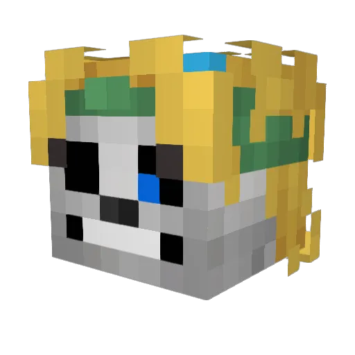 Sanho24 Minecraft avatar head, 3D render