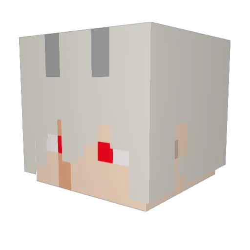 Sanhoung Minecraft avatar head, 3D render