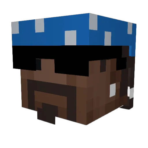 Sanhz Minecraft avatar head, 3D render