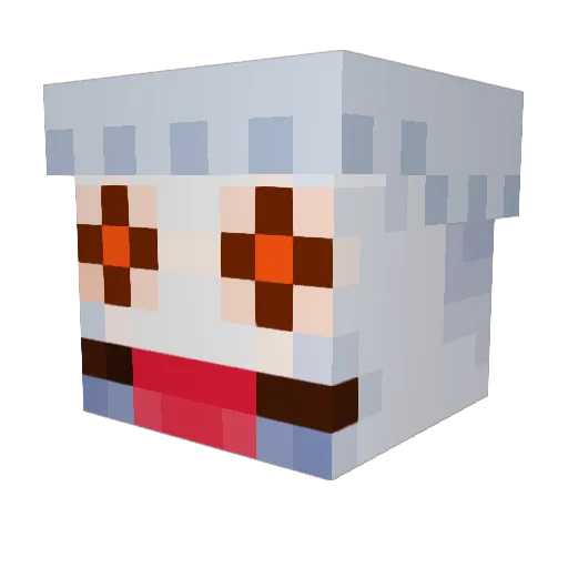 Sanisk Minecraft avatar head, 3D render