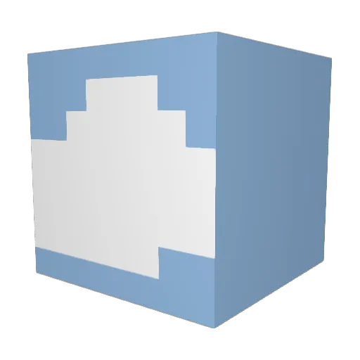 SanityRevived Minecraft avatar head, 3D render