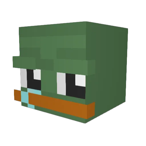 SanitySRL Minecraft avatar head, 3D render