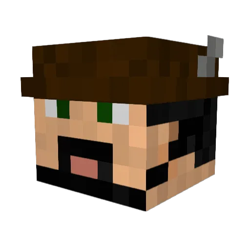Sanj4 Minecraft avatar head, 3D render
