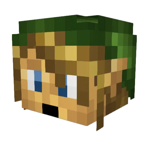 Sanji1000 Minecraft avatar head, 3D render