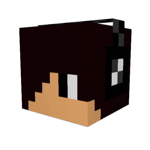 SanjiGoo Minecraft avatar head, 3D render