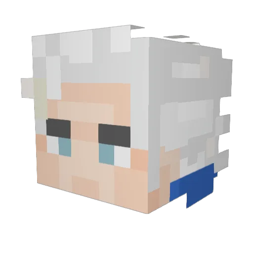 SanjiLove Minecraft avatar head, 3D render