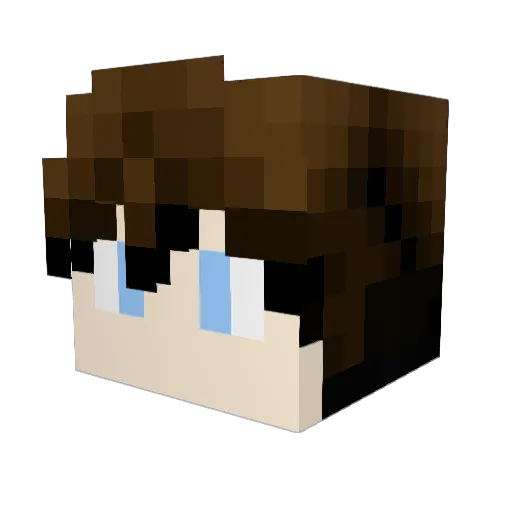 Sanjicus Minecraft avatar head, 3D render