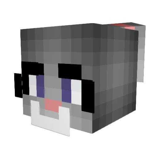 Sanjiichigo Minecraft avatar head, 3D render