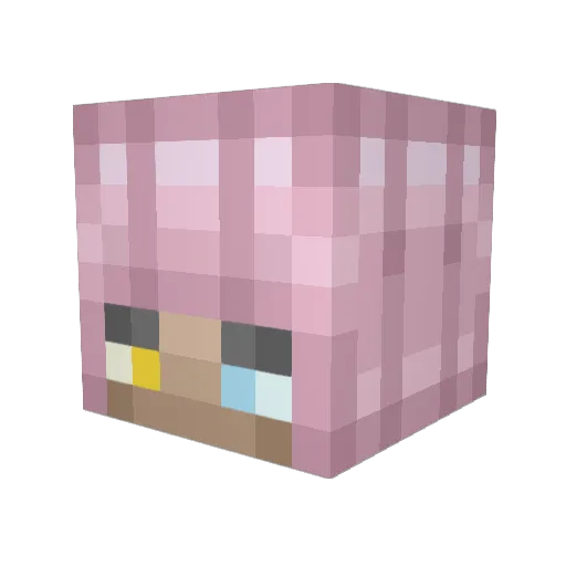 Sanjinii Minecraft avatar head, 3D render