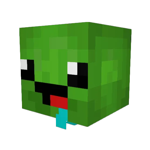 Sankdom Minecraft avatar head, 3D render