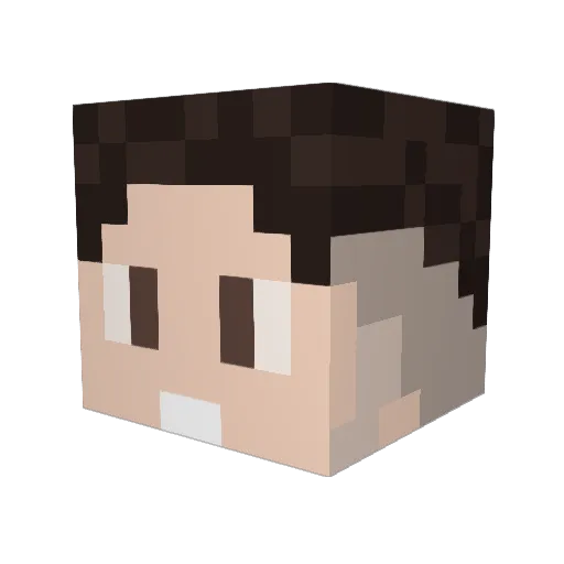 Sanklass Minecraft avatar head, 3D render