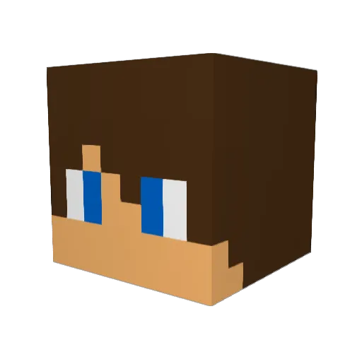 Sanlieb Minecraft avatar head, 3D render