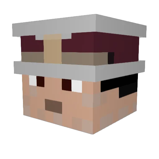 Sanlo878 Minecraft avatar head, 3D render