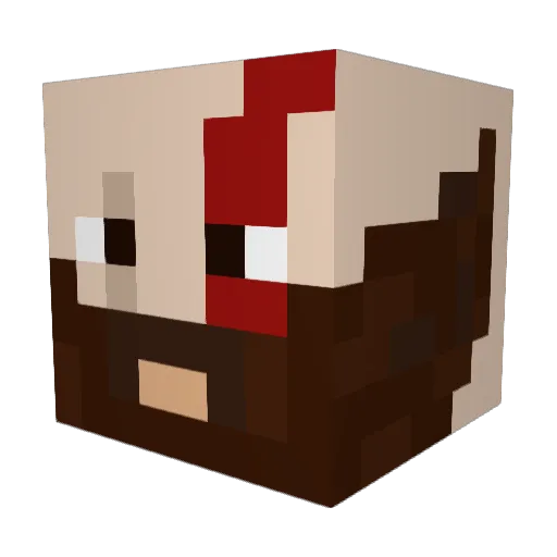 Sannas30 Minecraft avatar head, 3D render