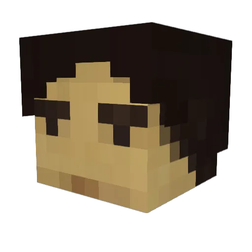 Sannemahr Minecraft avatar head, 3D render