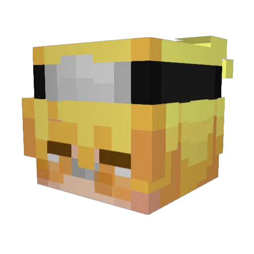 SanninKun Minecraft avatar head, 3D render