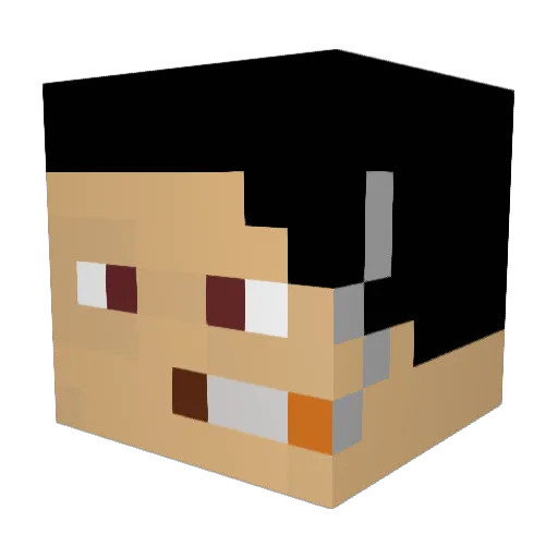 Sanntydc Minecraft avatar head, 3D render