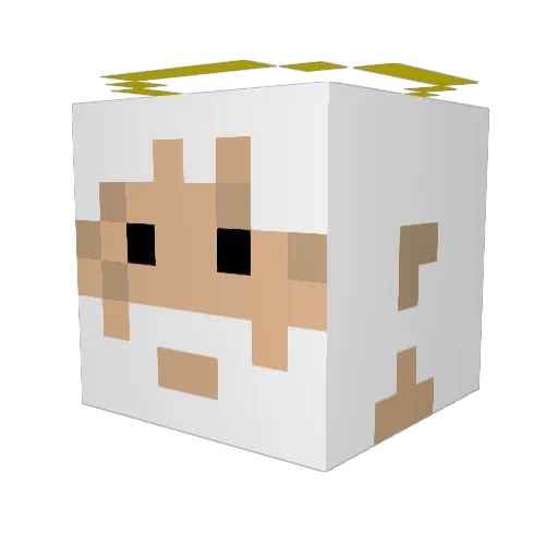 Sanobiss Minecraft avatar head, 3D render