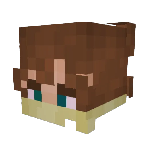 Sanoy23 Minecraft avatar head, 3D render