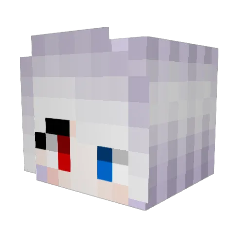 Sanpys Minecraft avatar head, 3D render