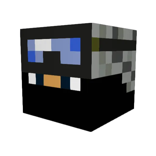 Sans09 Minecraft avatar head, 3D render