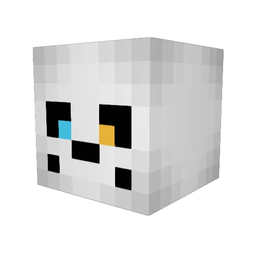 Sans1029 Minecraft avatar head, 3D render