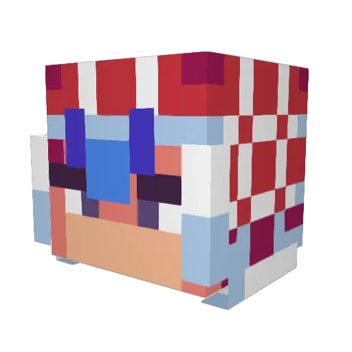 Sans1764 Minecraft avatar head, 3D render