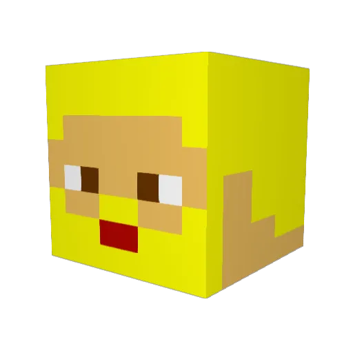 SansGamesSG Minecraft avatar head, 3D render