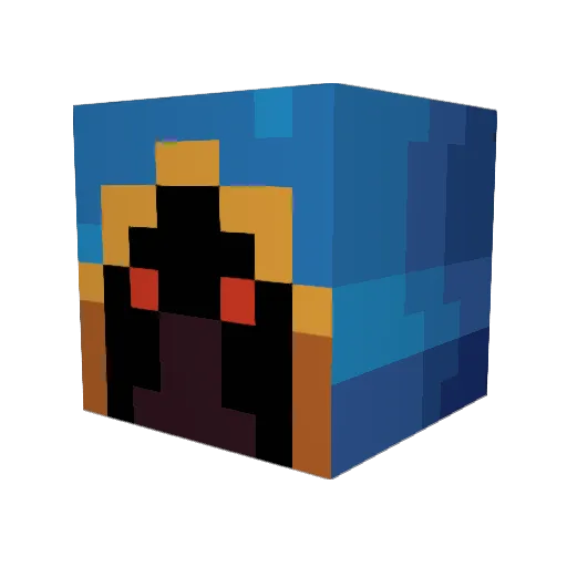 SansGds Minecraft avatar head, 3D render