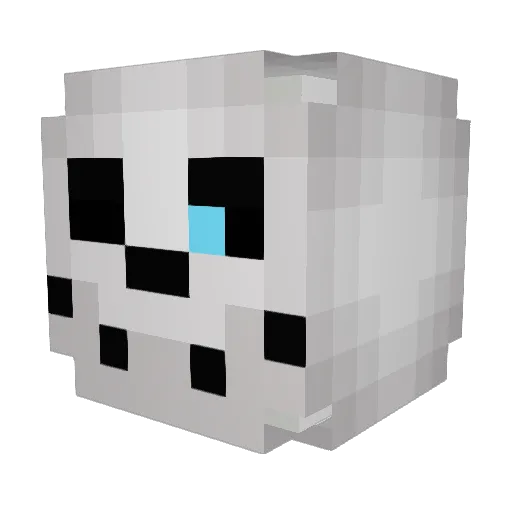 SansManss Minecraft avatar head, 3D render