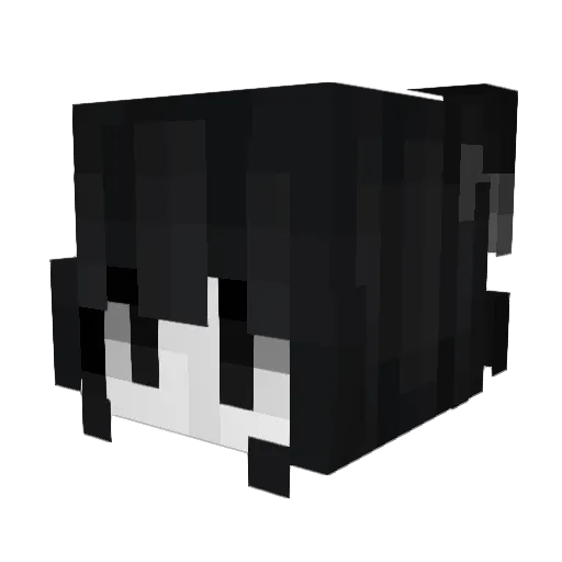 SansPapier Minecraft avatar head, 3D render