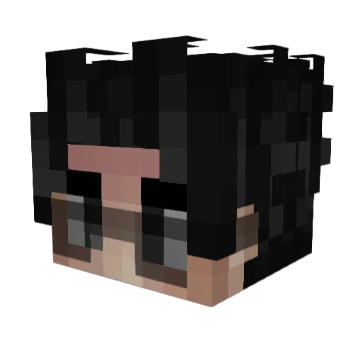 SansPapier_ Minecraft avatar head, 3D render